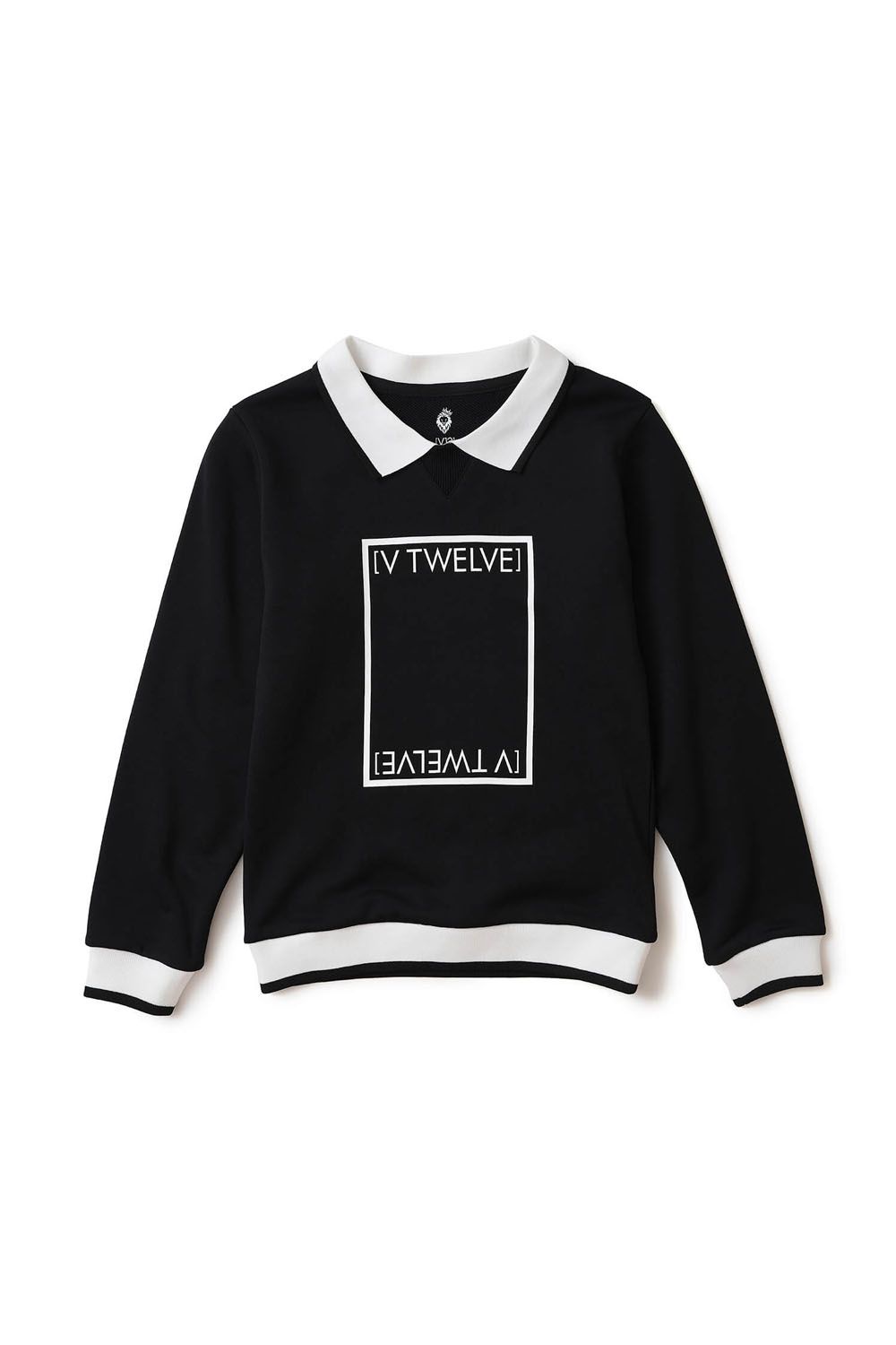 V12 - 【レディース】 FLAME CREW / カレッジテイスト フロントロゴ 襟