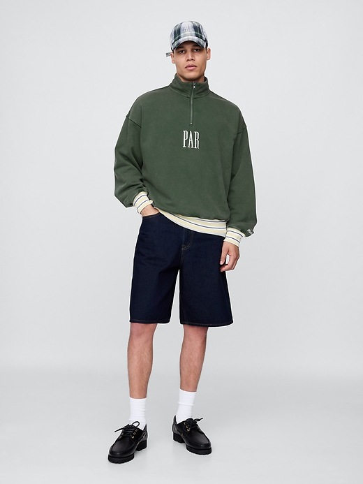 Gap × Malbon Heavyweight Logo Quarter-Zip Pullover | Gap