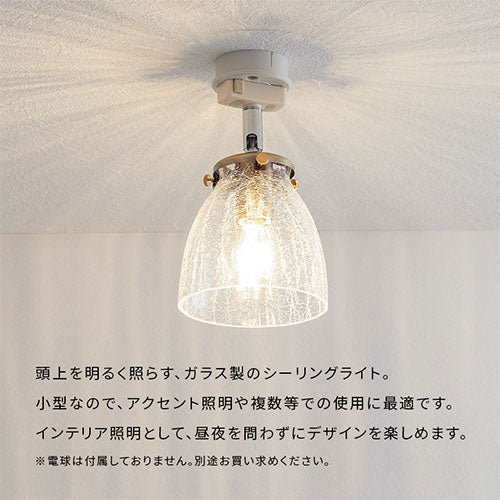 シーリングライト 1灯 ガラス 照明 ライト おしゃれ noji LIT000148