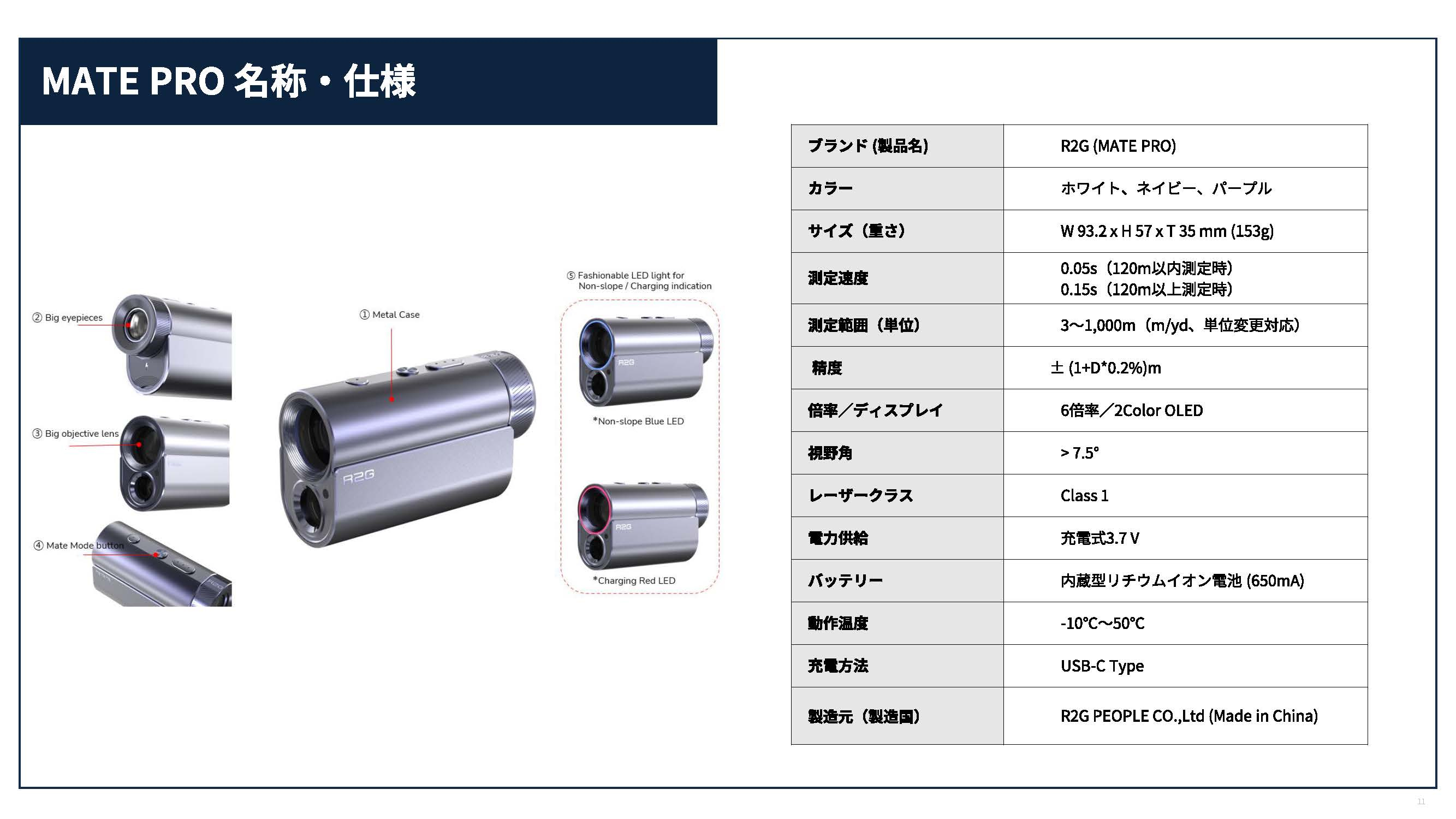 ジオテックゴルフ公式通販サイト / R2G MATE PRO (メイトプロ) ホワイト