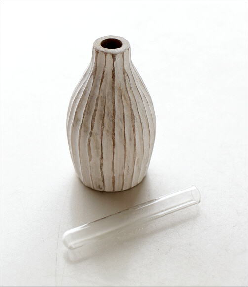 花瓶 フラワーベース 木製 チーク 小さい おしゃれ 花器 一輪挿し