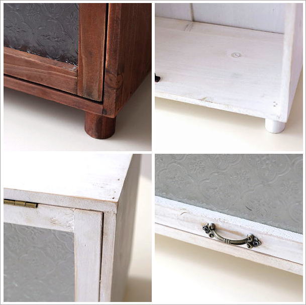 キャビネット スパイスラック おしゃれ ミニ ガラス ウッド 木製