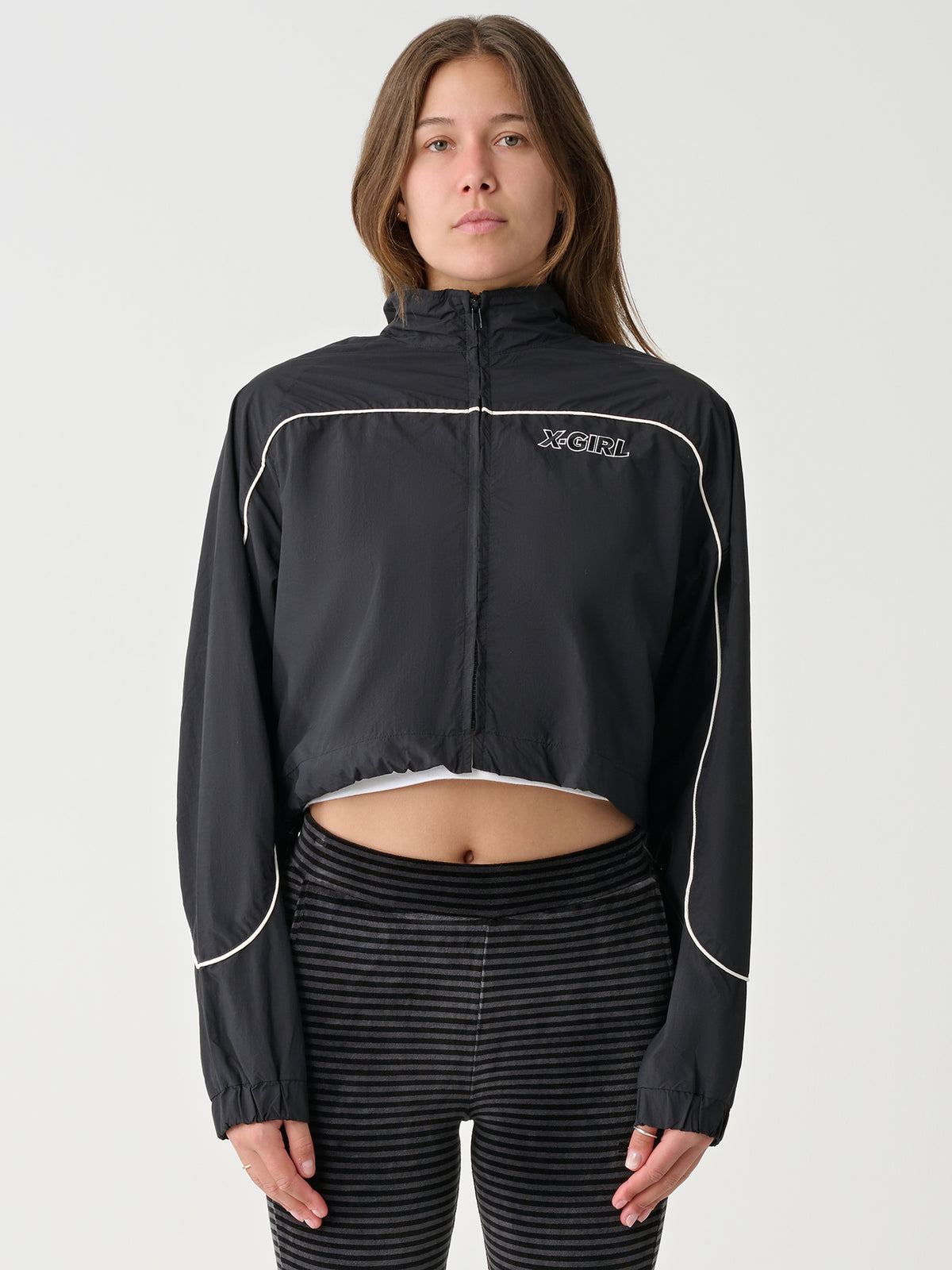 Xgirl Panelled Track Jacket Black | Glue Store