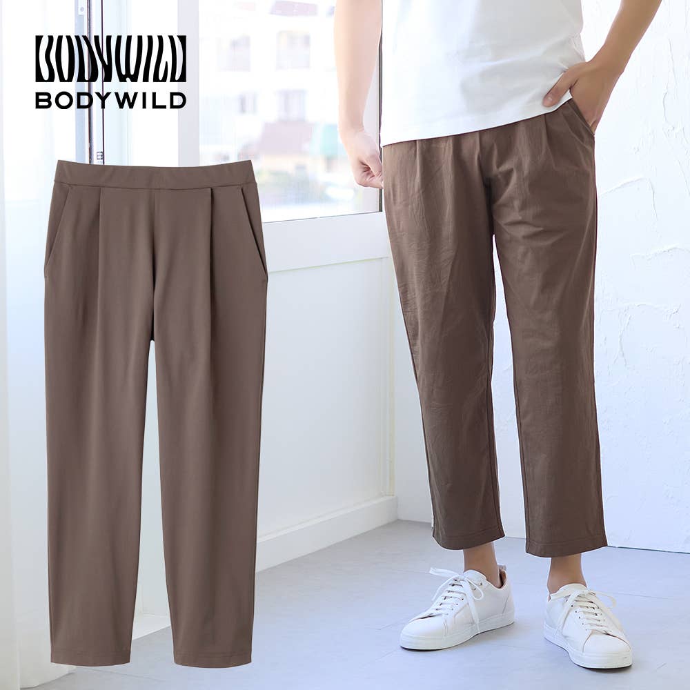 テーパード】ライトテックストレッチメッシュ タック入りストレッチ