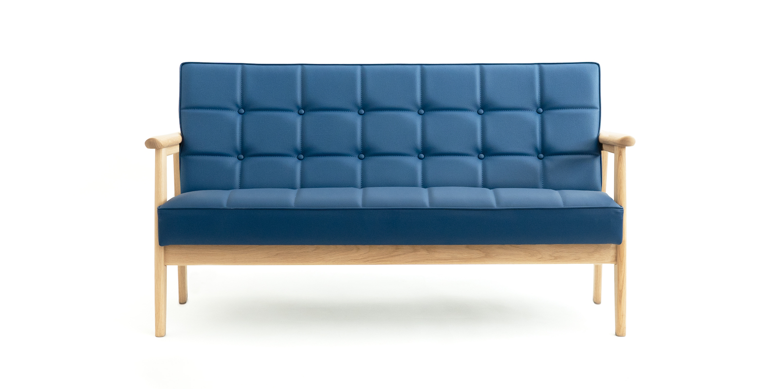 sold out】カリモク60 Kチェア 2シーター・グランブルー（D&DEPARTMENT