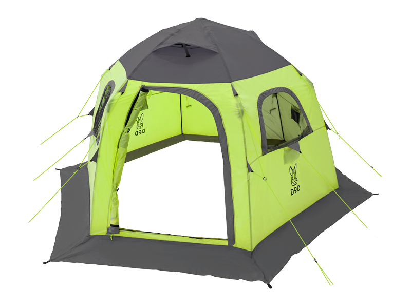 ワンタッチフィッシングテント（ライムグリーン・ベージュ 5人用） T5