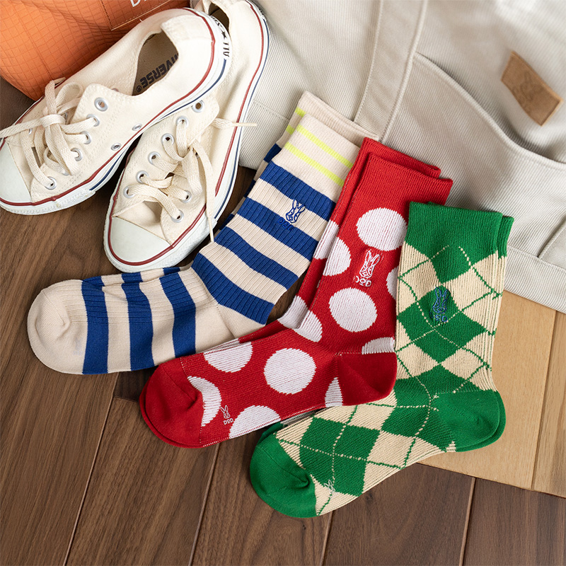 ウサギソックスサンソクセットPT(CHIC/POP)SH221-BK/RD-M/L - DOD