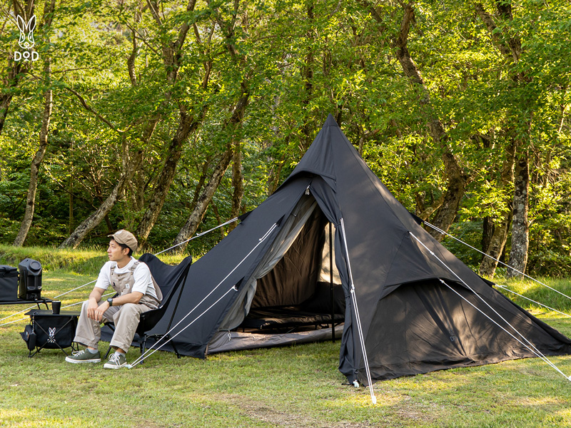 ワンポールテントRX(M)TC T3-949-BK（ブラック） - DOD（ディーオー