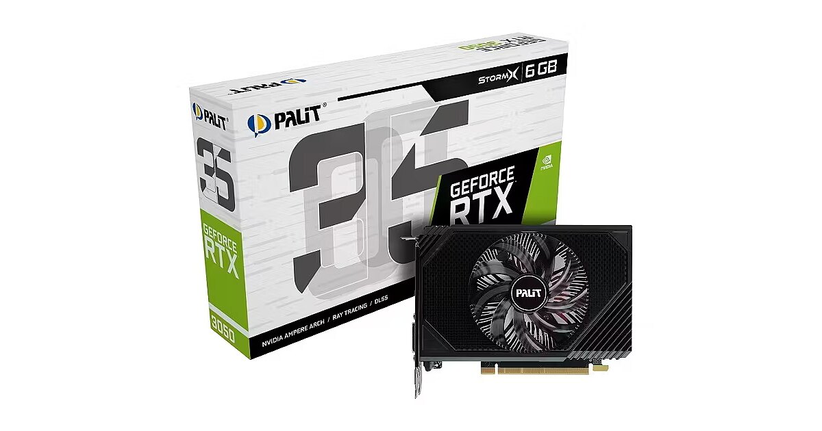 Palit GeForce RTX 3050, 6GB GDDR6, StormX (NE63050018JE-1070F)