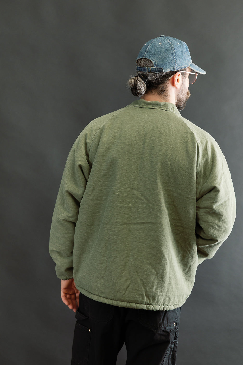 01-6050-77 - Vintage Washed Coach Jacket w/Fleece Lining - Dark