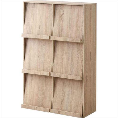 6枚フラップ書棚 たて型 OK 00-100056-ok オーク たて型 幅80 ワイエム