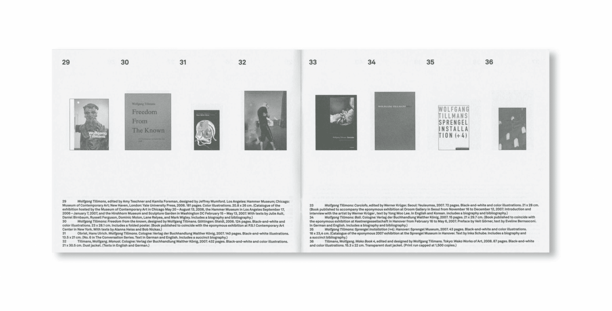 Inventory - Wolfgang Tillmans Books - 1995-2025 Wolfgang Tillmans