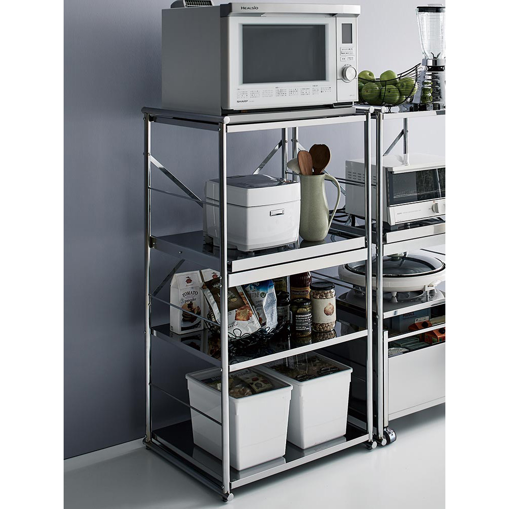 ≪幅60cm≫ ステンレス大型レンジラック ミドルオープン ディノスANAmall店