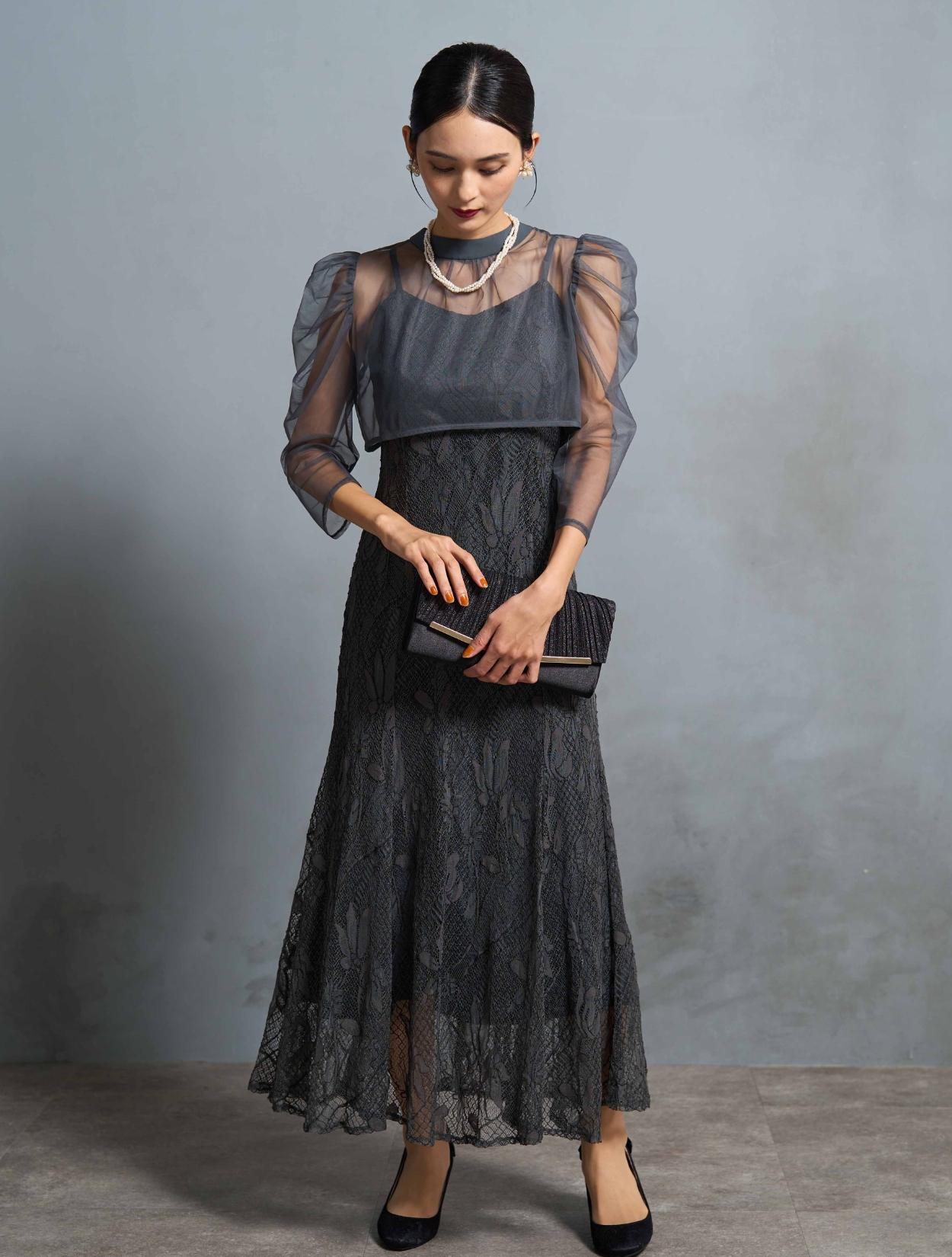 M/L】2wayコードレースドレス（Cグレー）DPSET0636のレンタルページ