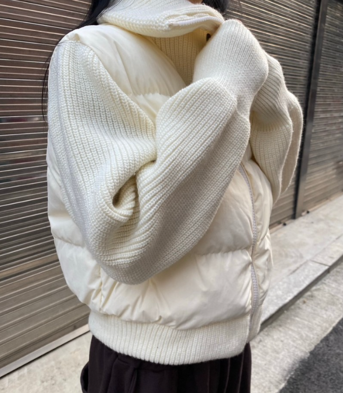 2WAYニットドッキングダウンジャンパー | レディースファッション通販