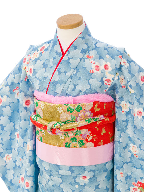 七五三|7歳女児|水色|桜|対応身長:115~125cm|#HAP7339｜全国宅配可の