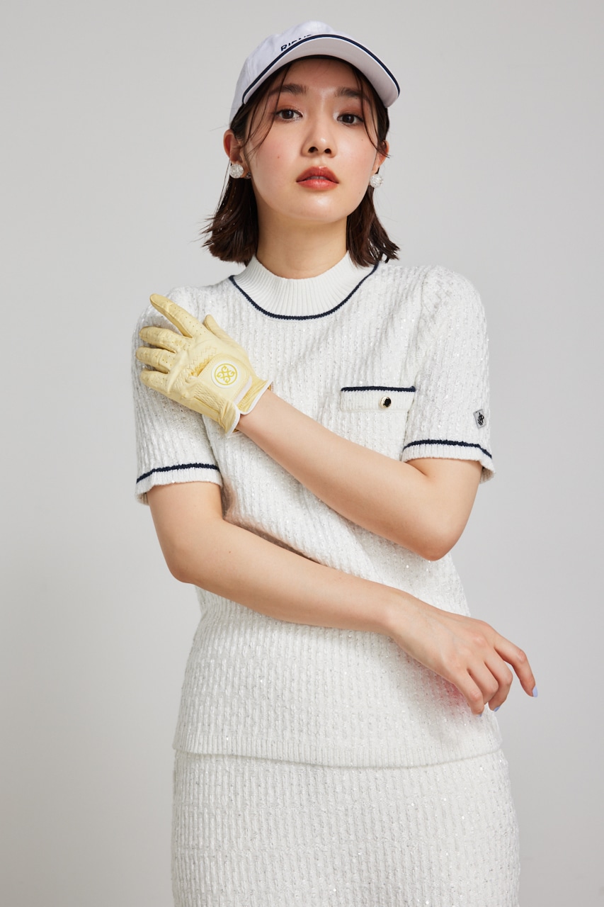 RIENDA GOLF | 【RIENDA GOLF】シャイニーツイードモックネックニット