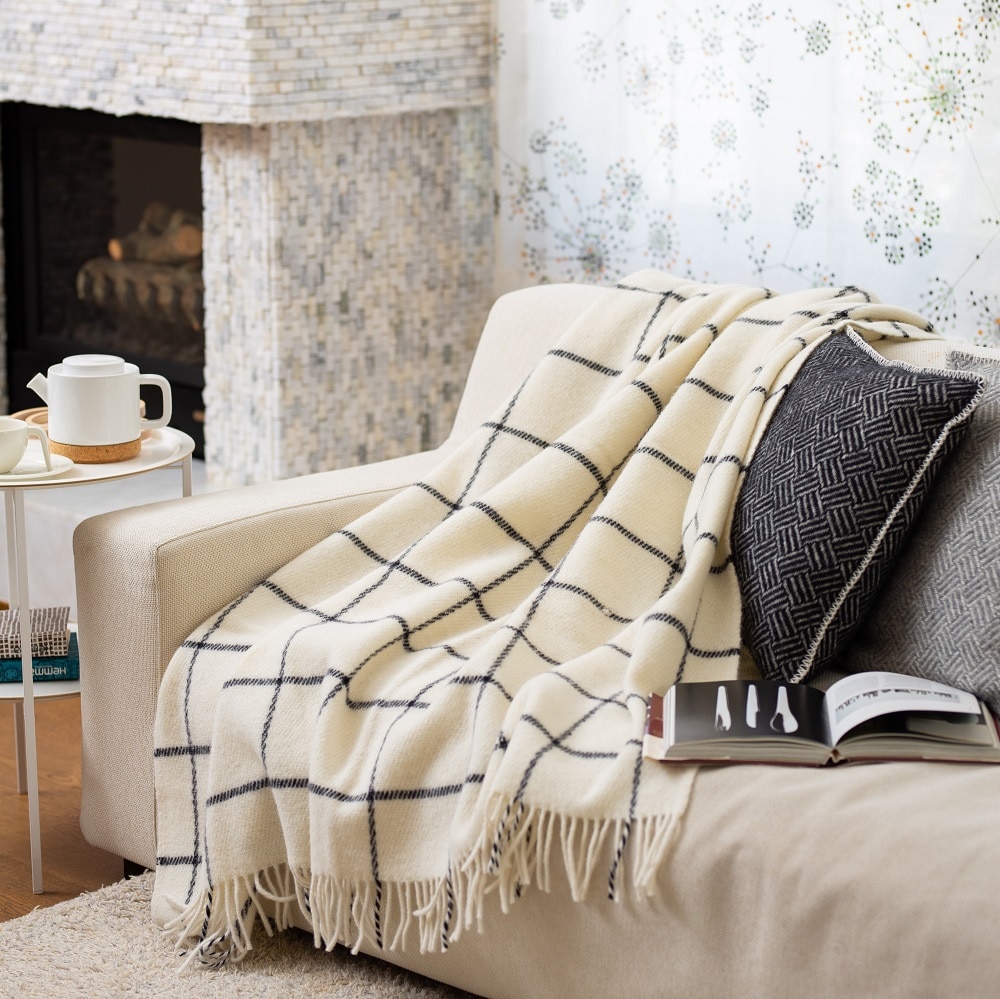 KLIPPAN/クリッパン ウールクッションカバー サンバ ブルー