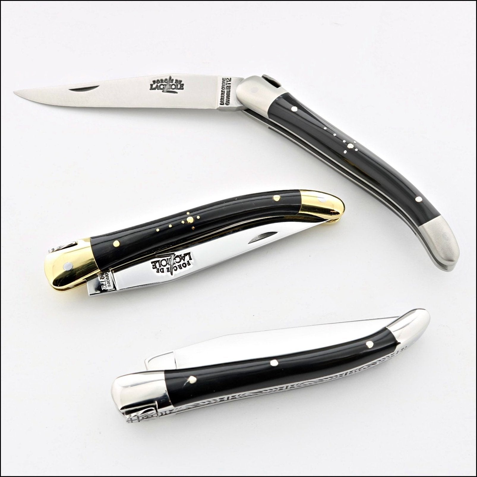 Forge de Laguiole pocket knife Tradition 9 cm Dark Horn Tip