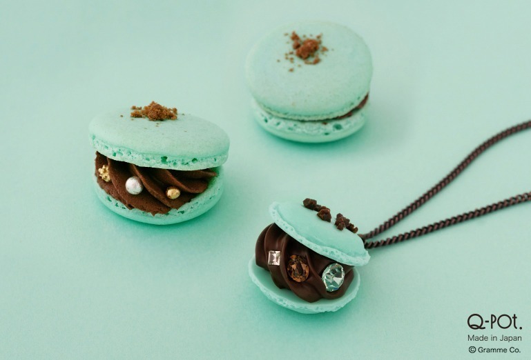 Q-pot CAFE.「ミントチョコレートマカロン」爽やかミント×濃厚チョコで