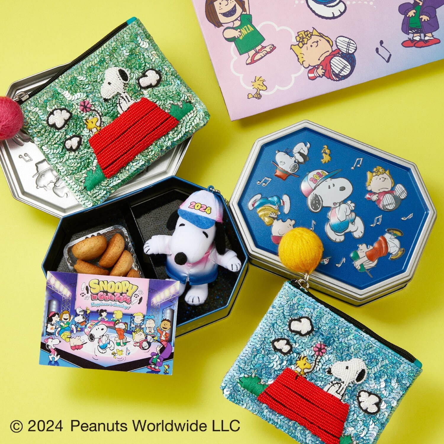 スヌーピー in 銀座 2024」銀座三越で、ダンスを楽しむスヌーピー限定