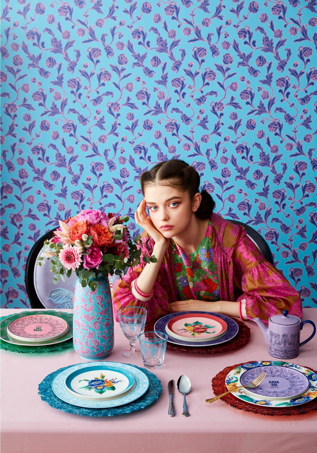 アナ スイ×フランフランのインテリア雑貨第2弾、色鮮やかな花柄