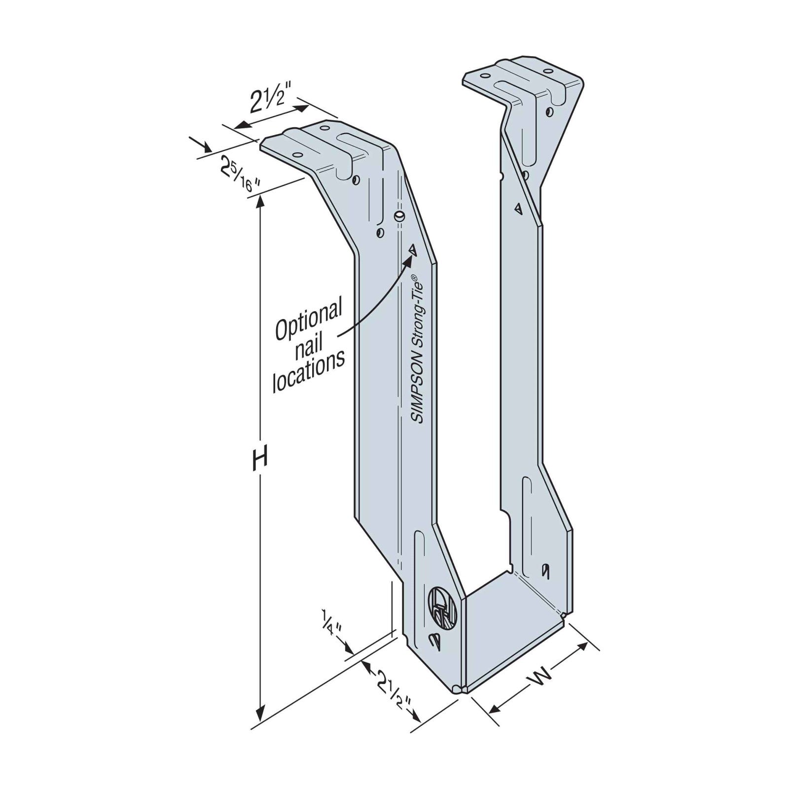 Simpson Strong-Tie MIT1.81/16 Top Flange I-Joist Hanger - G90