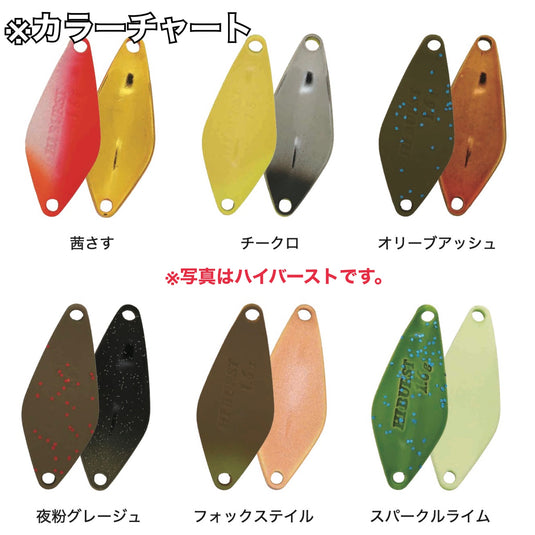 ヴァルケイン ハイバースト 1.0g & 1.3g &1.6g【有頂天カラー】_Fish Hook