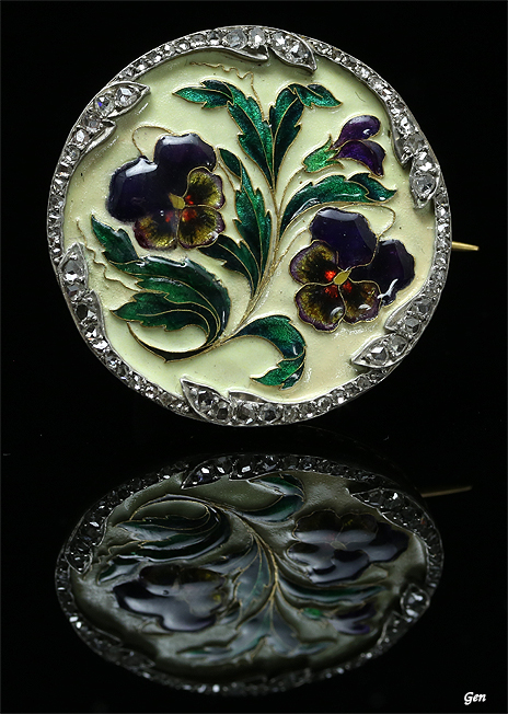 エナメル 七宝 アンティークジュエリー