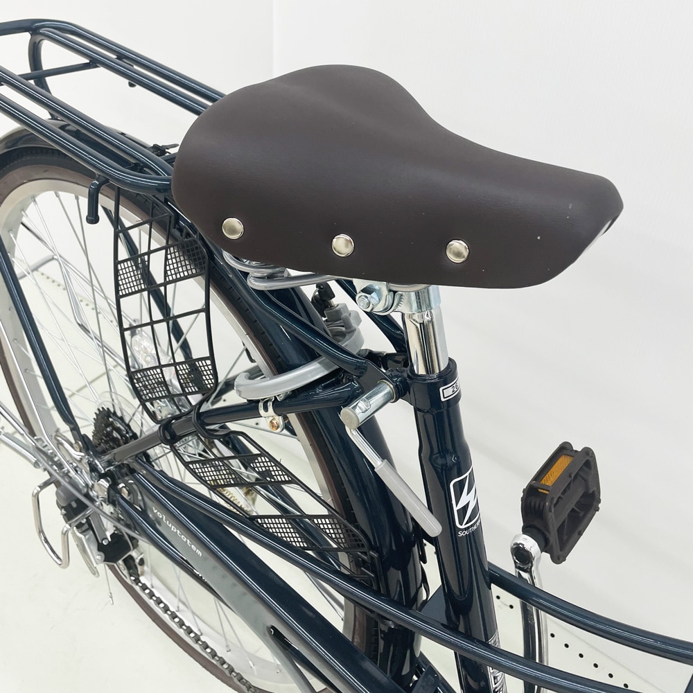 26型軽快車外装6段 オートライト ブルー(ブルー): カー・自転車