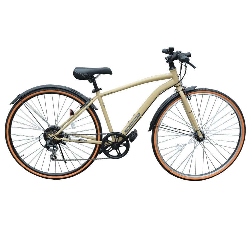 SOUTHERNPORT 27型クロスバイク 外装6段オートライト ベージュ