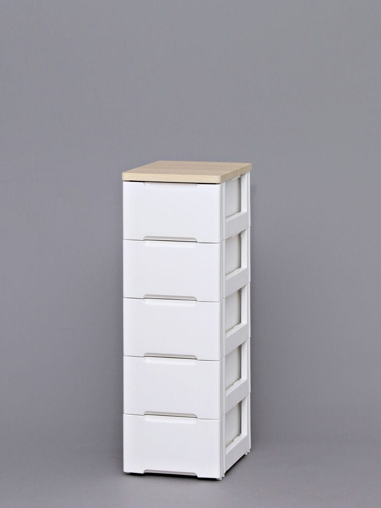ウッドトップチェスト 幅33cm 6段 ホワイト HG－326 の通販