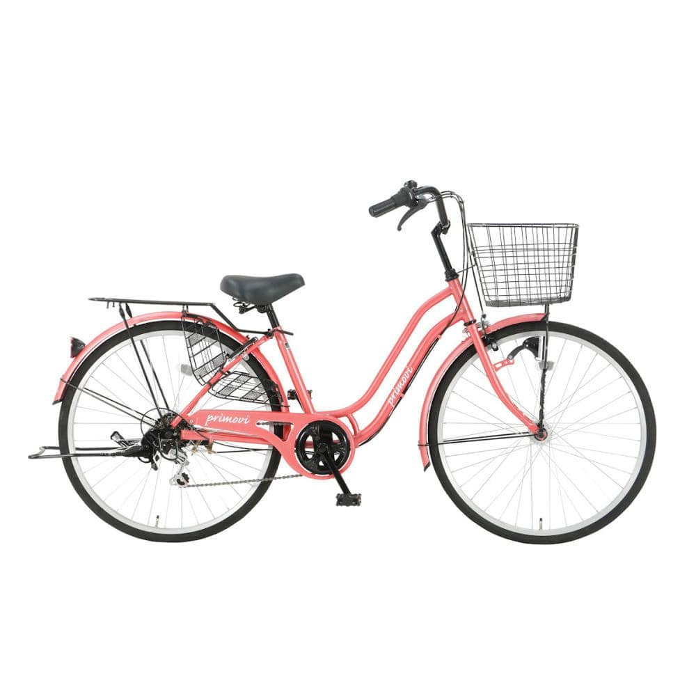 軽快車 パンクしにくい プリモビ 26インチ マットローズピンク の