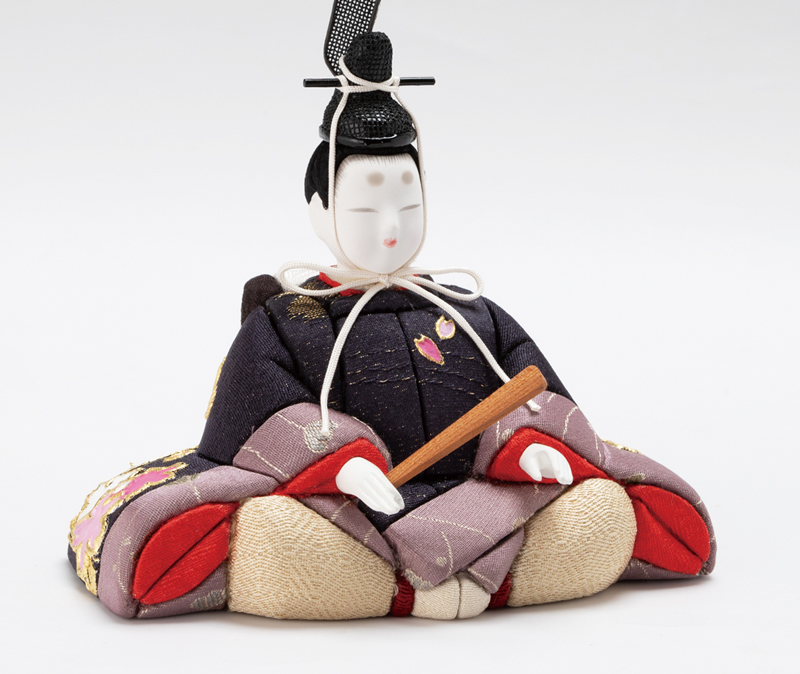 8709A木目込人形 折原粋玉作 しあわせ金彩雛 | 木目込人形 | 小木人形