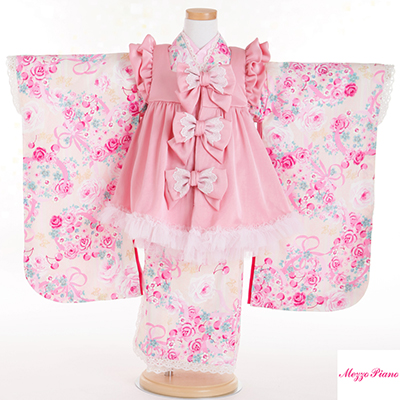 七五三 着物 レンタル 三歳 3歳 被布セット 320083 Mezzo Piano