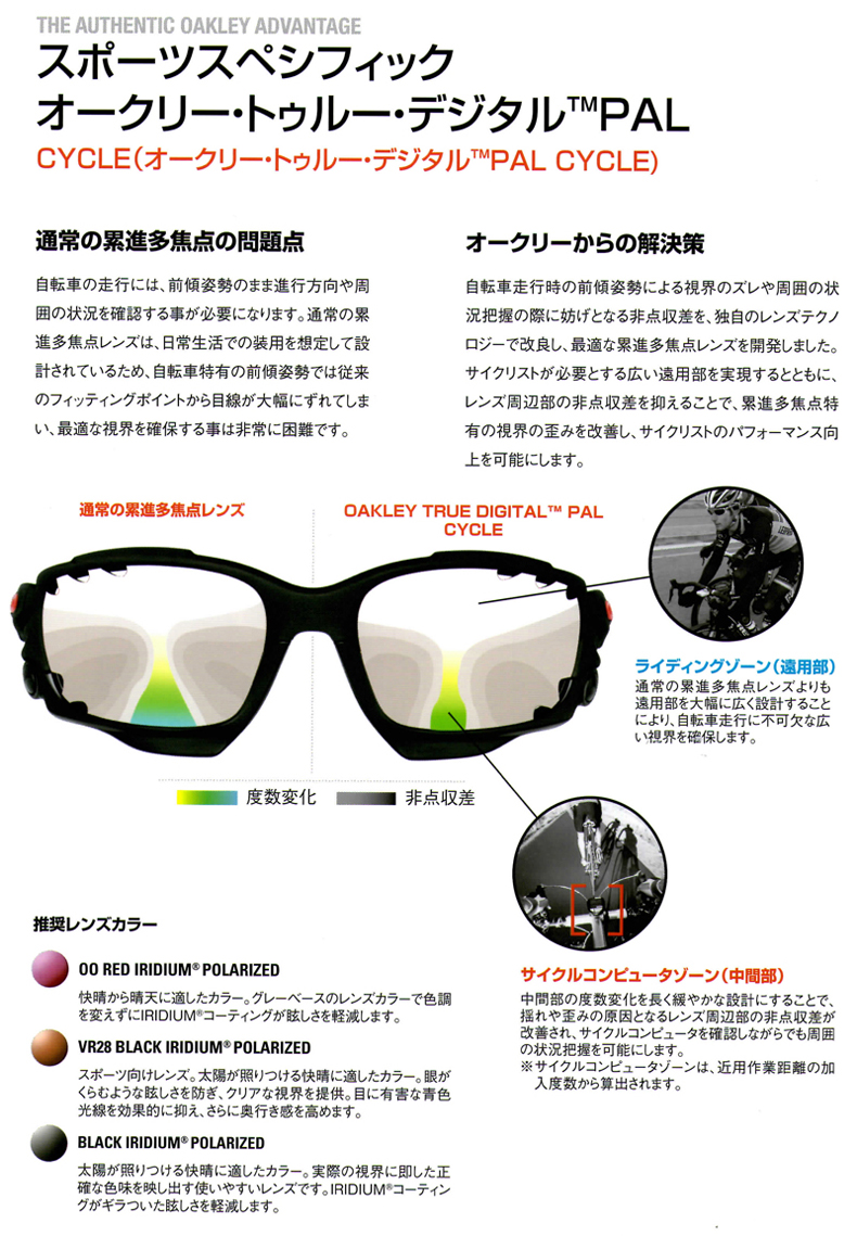 自由な組み合わせでオーダー出来る度付アイウェアプログラム OAKLEY