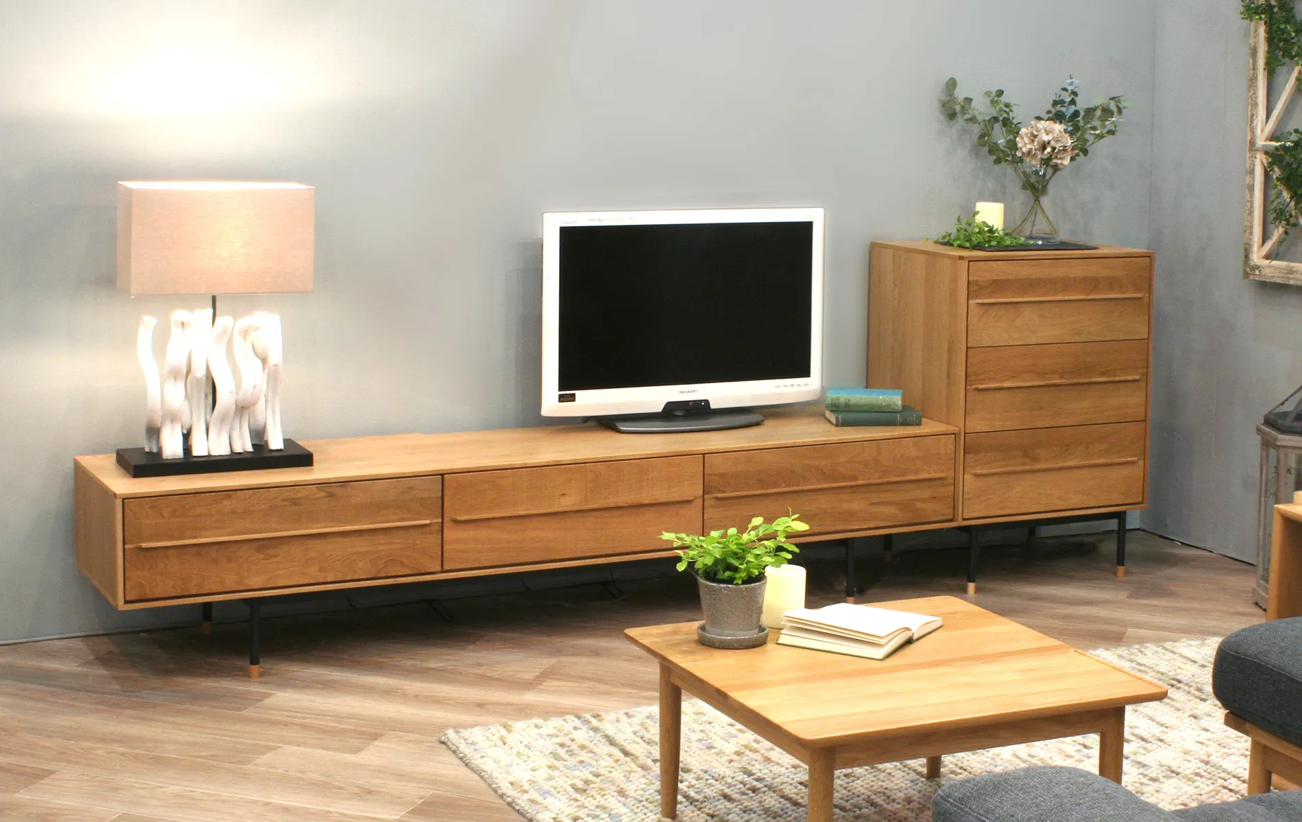 DRIFT OAK TV BOARD ドリフトオーク テレビボード | 起立木工株式会社