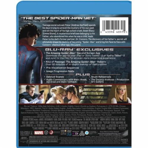 The Amazing Spider-Man Blu-ray and DVD Set, 1 Count - Foods Co.