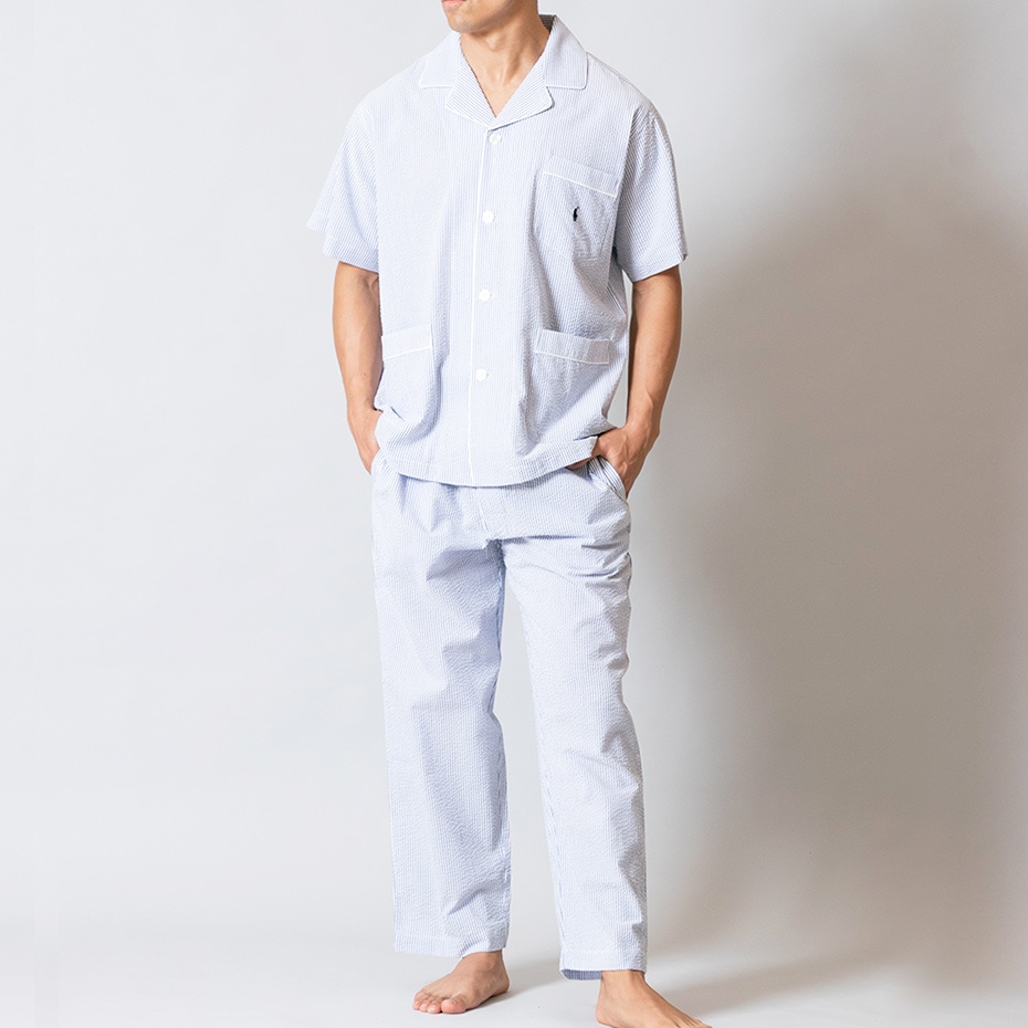 シアサッカーパジャマ サックス | ポロ ラルフ ローレン メンズ