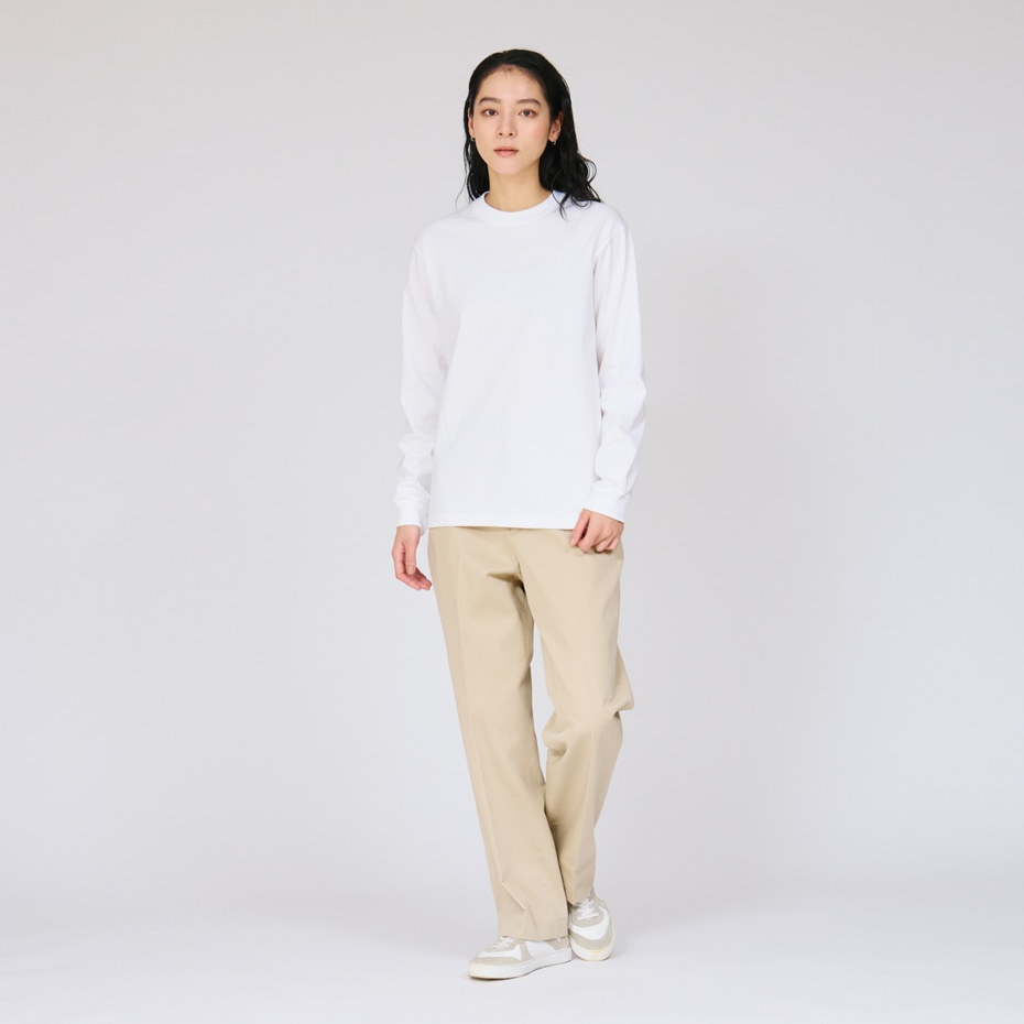 2枚組】ビーフィーロングスリーブTシャツ ホワイト | ヘインズの公式