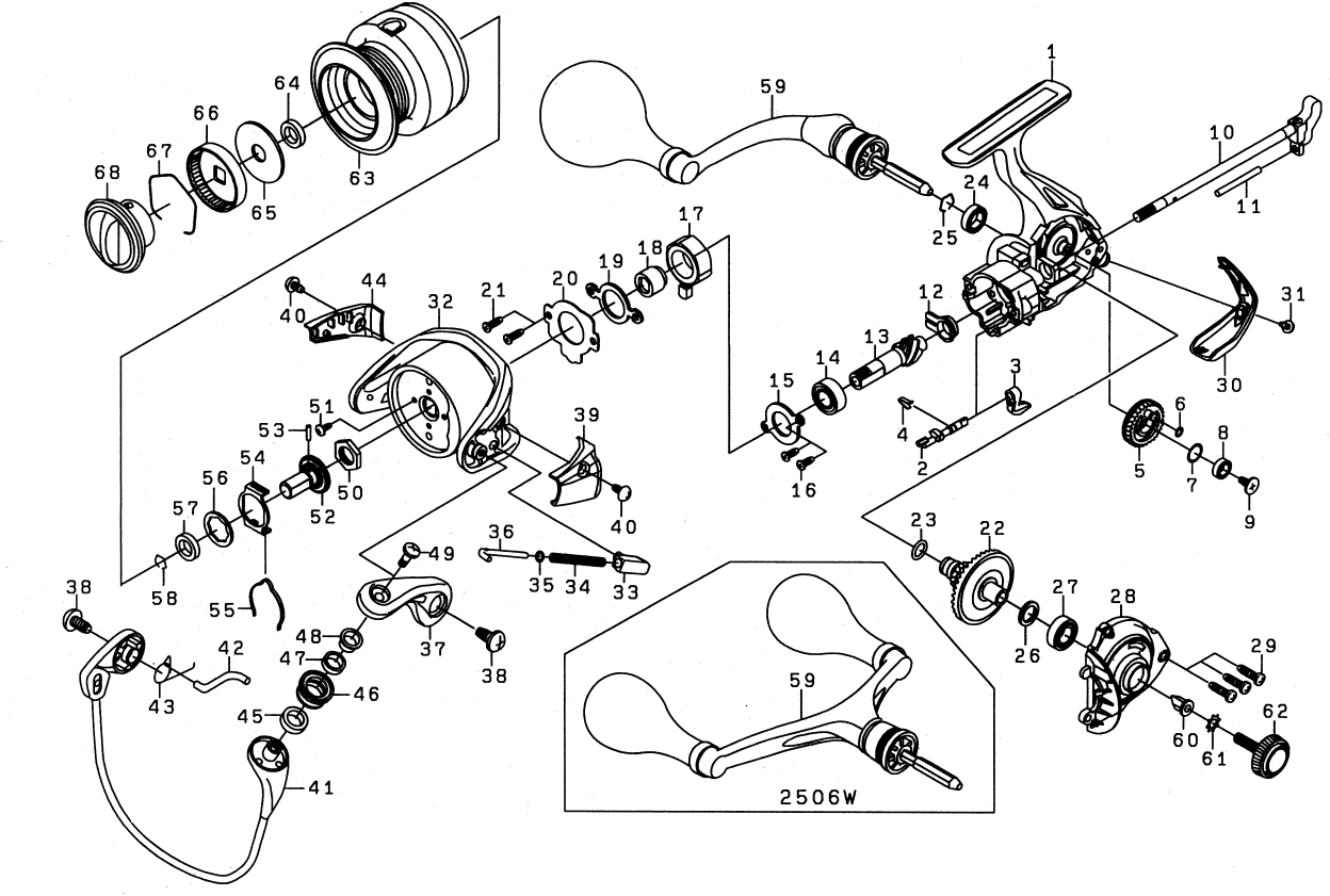 ダイワ純正お取り寄せパーツ：納期1ヶ月】エメラルダス INF 2506W 製品