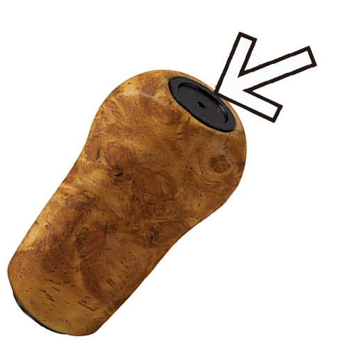 ダイワ純正/SLP WORKS】Iシェイプウッドノブ HKWD