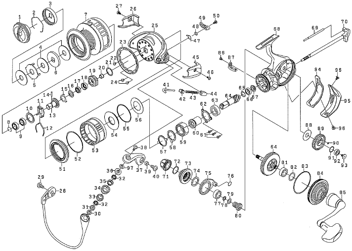ダイワ純正お取り寄せパーツ：納期1ヶ月】17モアザン 3500 製品コード