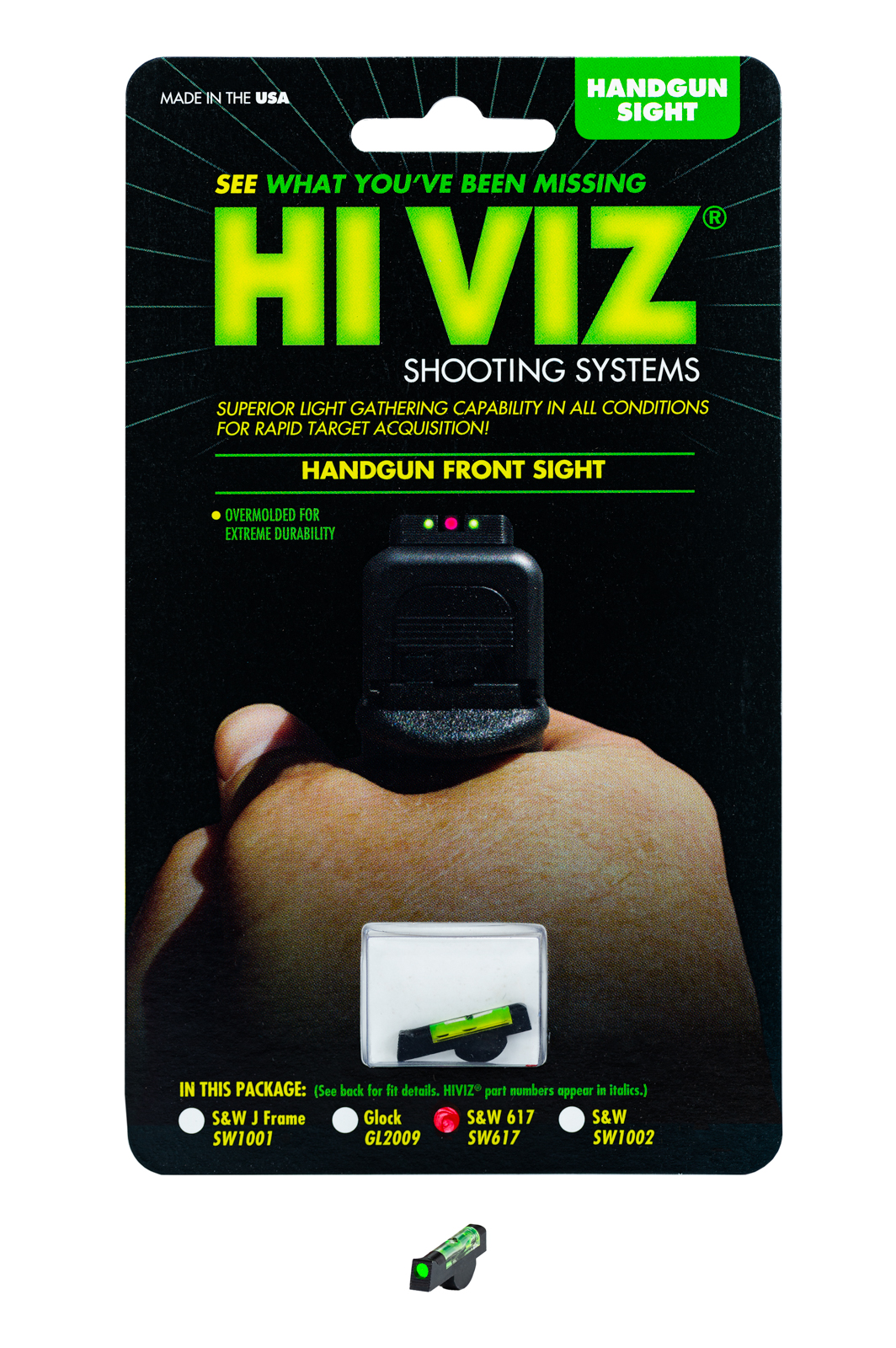 HIVIZ Front Sight for Smith & Wesson 617, 647, 648 Revolvers