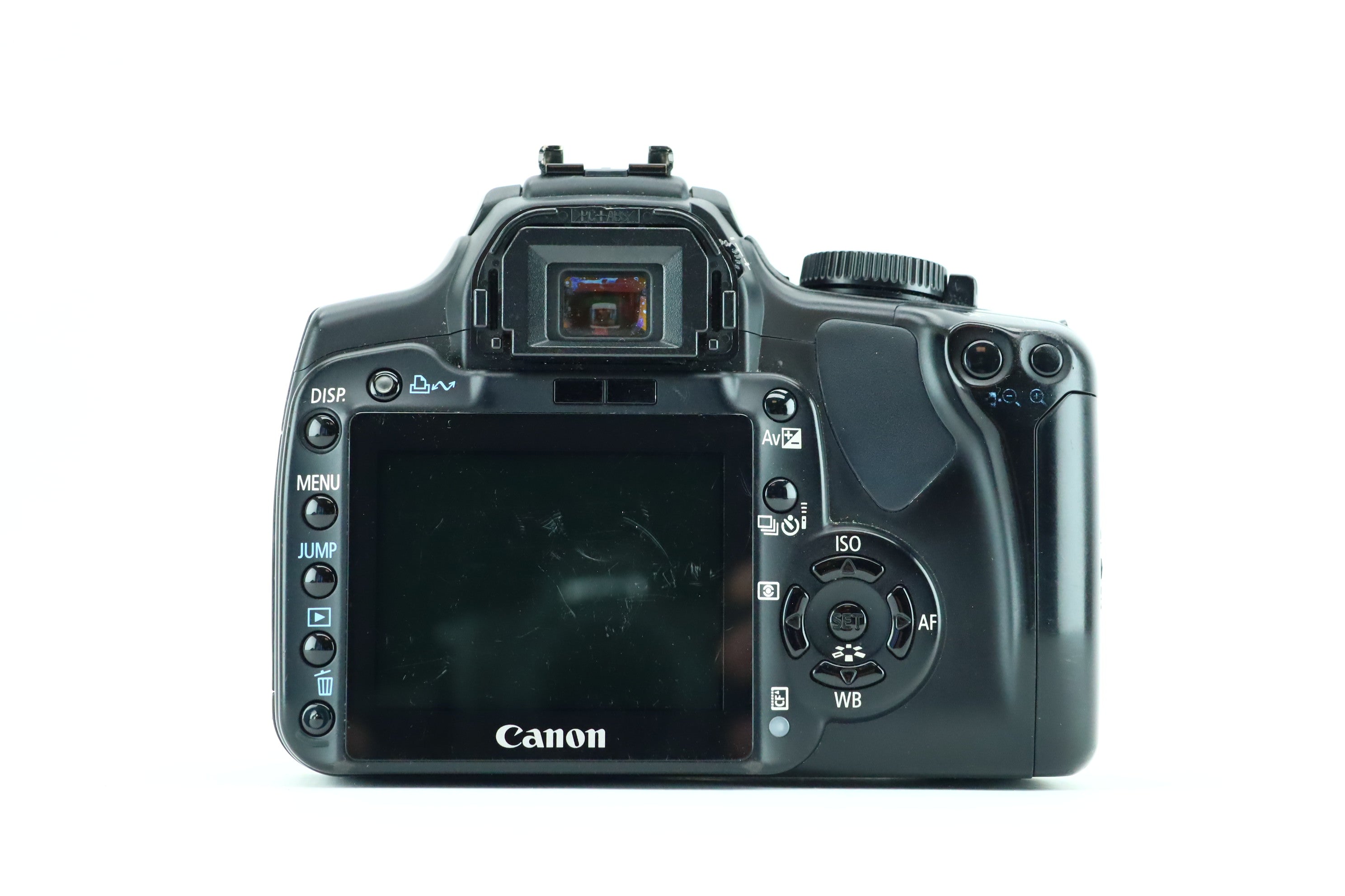 Canon EOS 400D with Canon zoom lens EF-S 18-55mm 1:3.5-5.6 – Hard