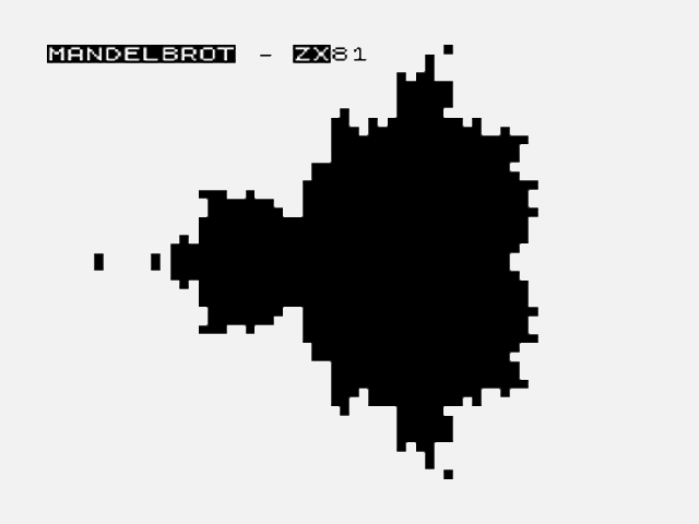 C Programming on Sinclair ZX Machines - Generating a Mandelbrot