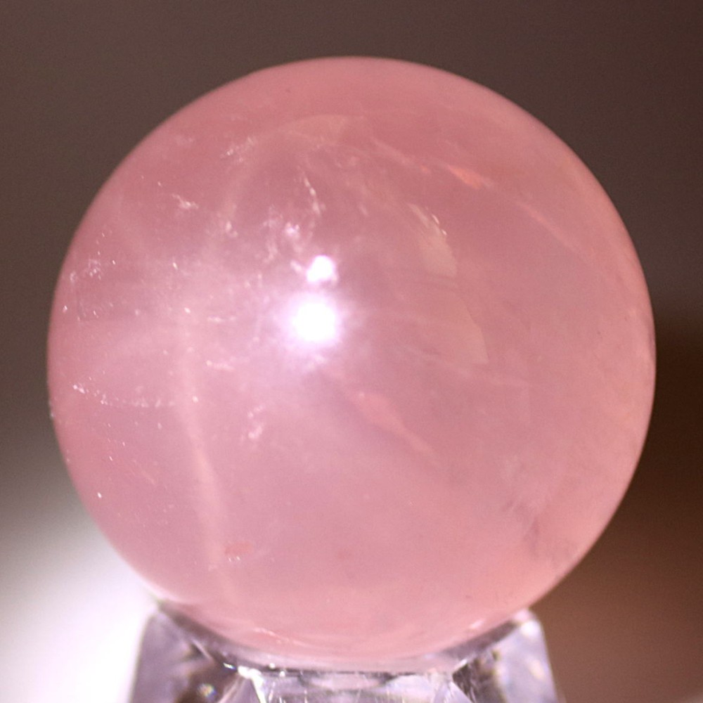 マダガスカル産]スターローズクォーツ丸玉/スフィア（直径49.3mm