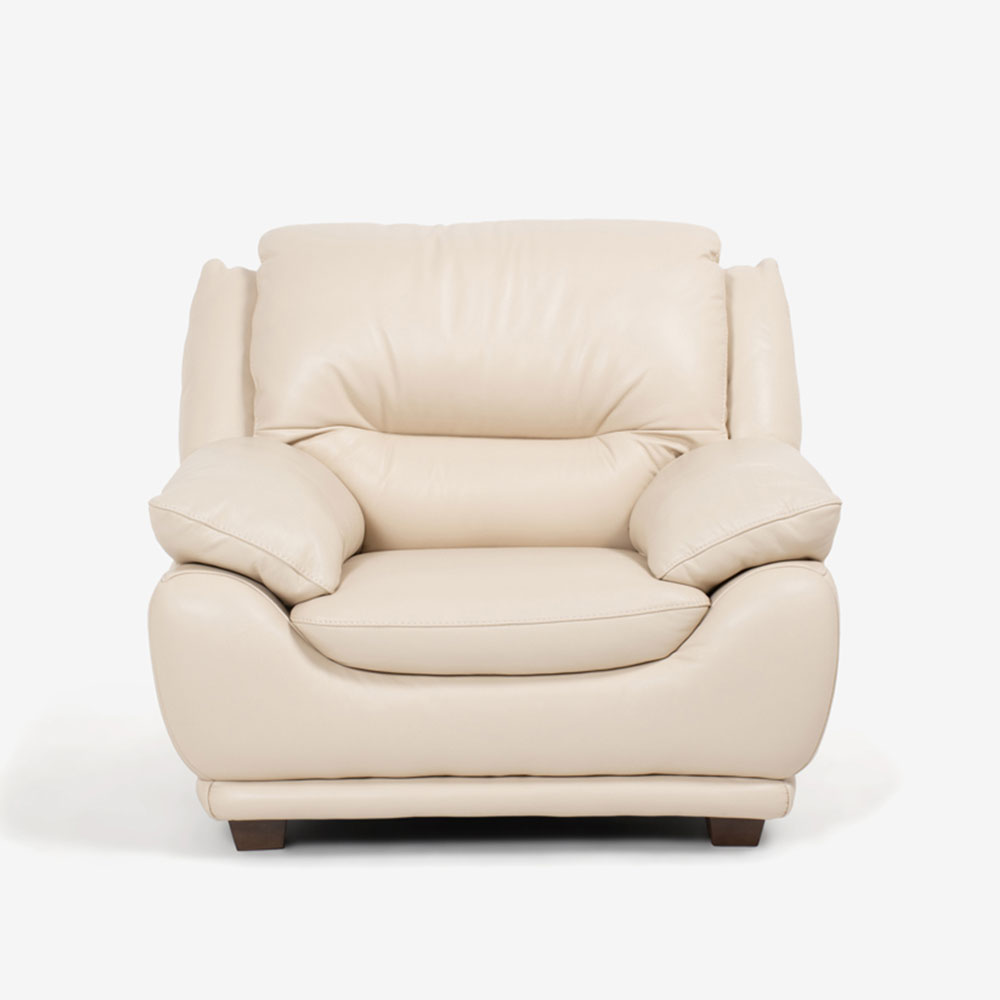 ソファ 2.5人掛け「オースチンKD」幅187cm 革#J/S-862C ビスク色 脚部