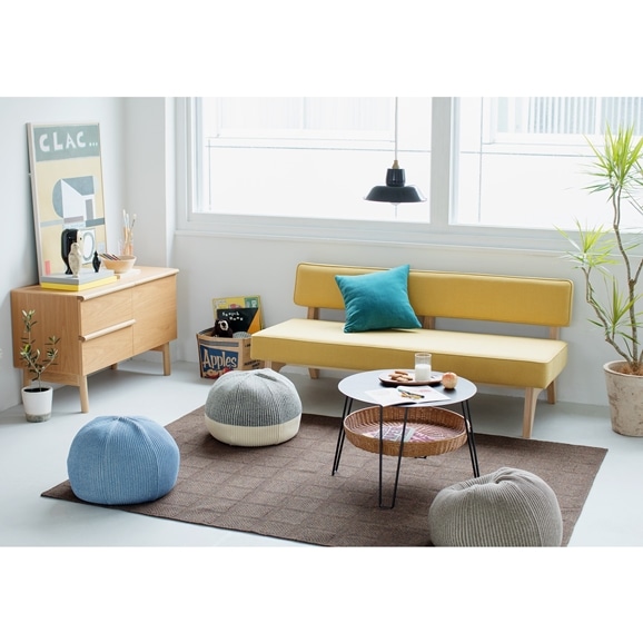 MINI PUUF MELANGE Asian blue｜1人掛け｜IDEE SHOP Online