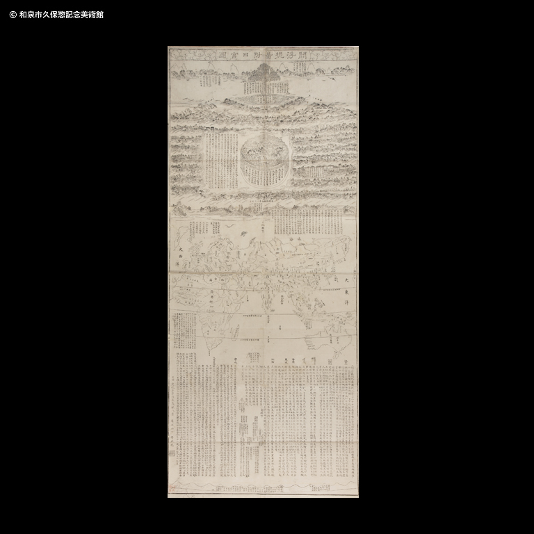 仏教系世界図・閻浮提図附日宮図｜デジタルミュージアム｜和泉市久保惣